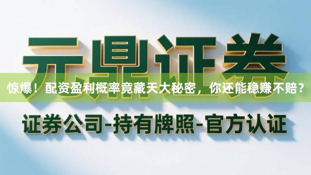 惊爆！配资盈利概率竟藏天大秘密，你还能稳赚不赔？