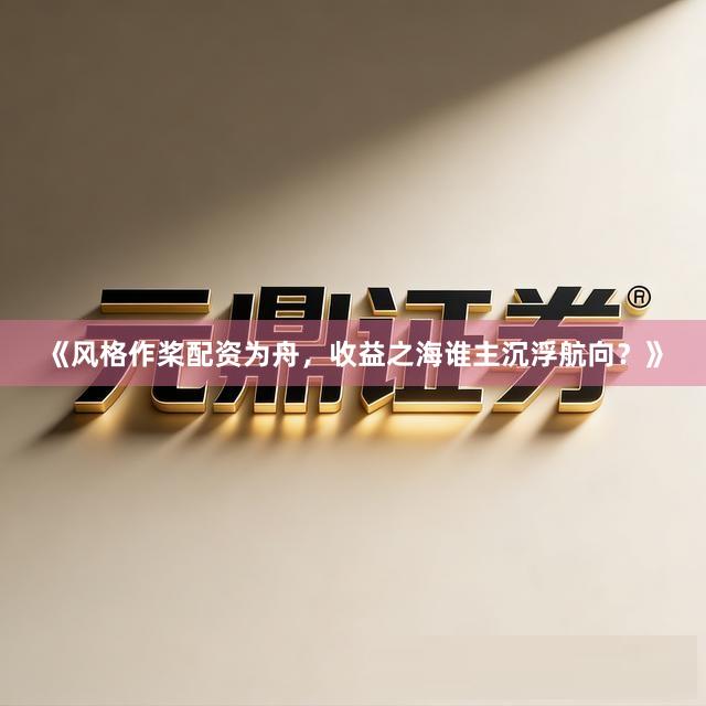 《风格作桨配资为舟，收益之海谁主沉浮航向？》