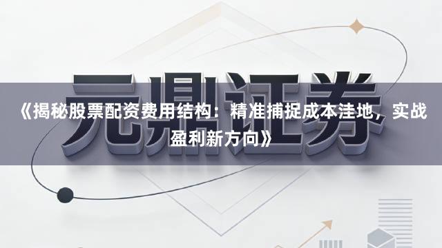 《揭秘股票配资费用结构：精准捕捉成本洼地，实战盈利新方向》
