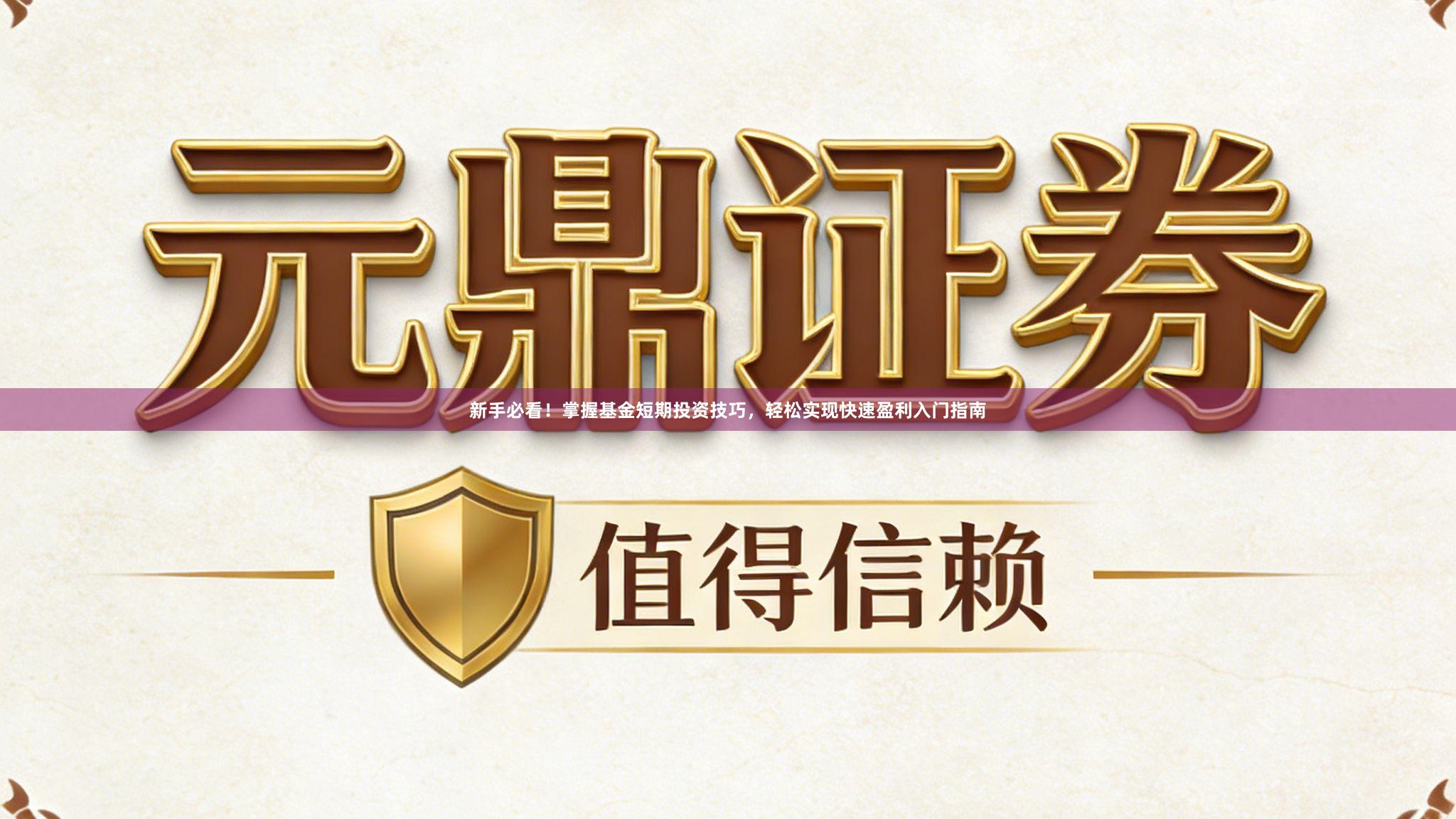 新手必看!掌握基金短期投资技巧,轻松实现快速盈利入门指南