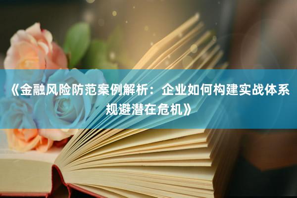 《金融风险防范案例解析：企业如何构建实战体系规避潜在危机》