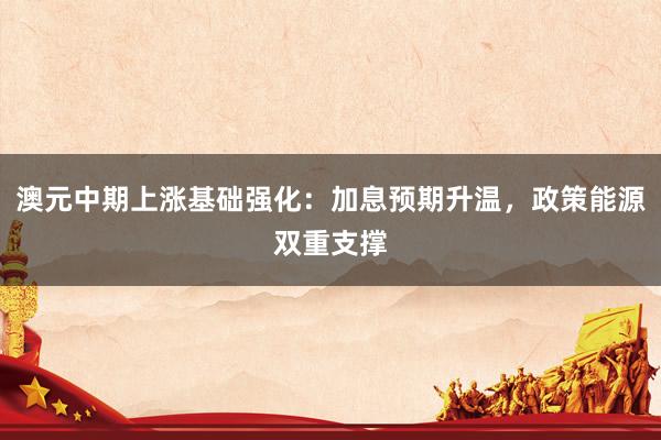 澳元中期上涨基础强化：加息预期升温，政策能源双重支撑