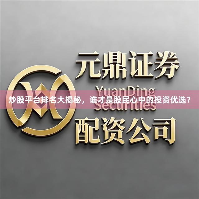 炒股平台排名大揭秘，谁才是股民心中的投资优选？