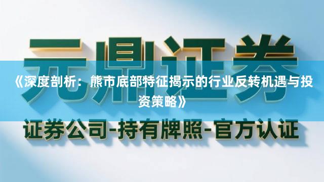 《深度剖析：熊市底部特征揭示的行业反转机遇与投资策略》