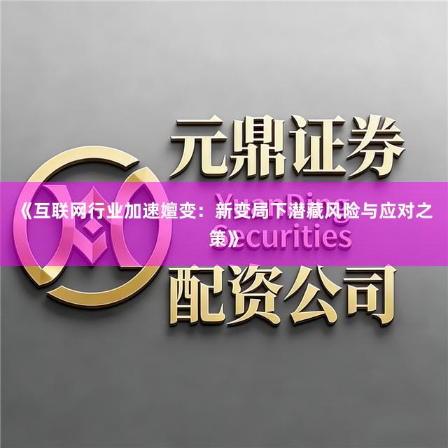 《互联网行业加速嬗变：新变局下潜藏风险与应对之策》
