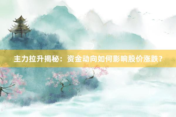 主力拉升揭秘：资金动向如何影响股价涨跌？