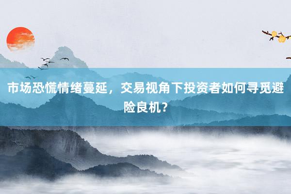 市场恐慌情绪蔓延，交易视角下投资者如何寻觅避险良机？